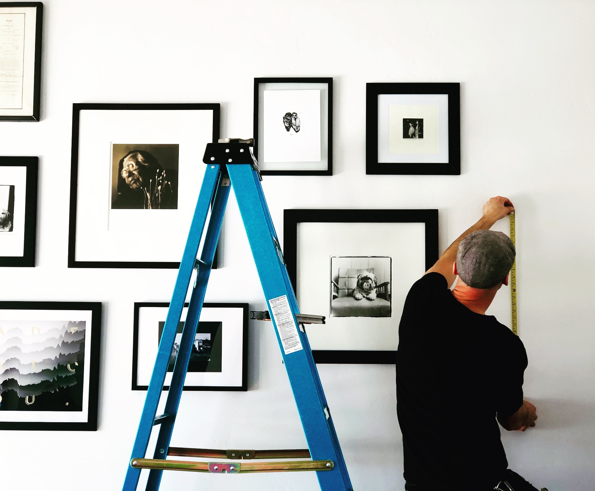 Professional art installation in a modern gallery space